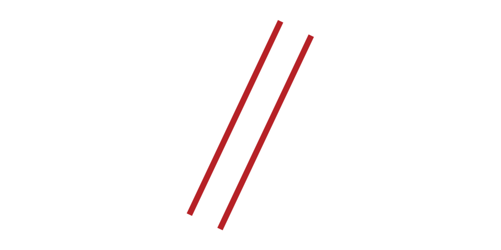 Logo di Studio Parallelo. La nostra vision: due linee parallele, che seguono la stessa direzione